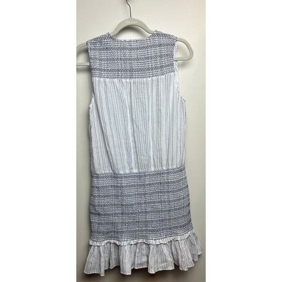 Veronica Beard Cox Smocked Flounce Coverup Mini Dress Sz. L - Picture 7 of 11